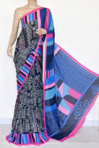 Chiffon Sarees, Width : 1.5 Meter