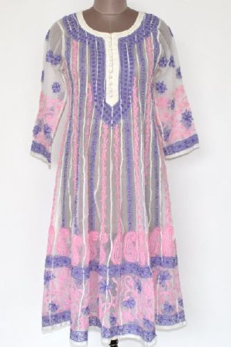 Georgette Chikankari Anarkali Kurtis