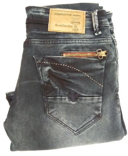 Narrow Fit Lycra Denim Jeans, Gender : Male