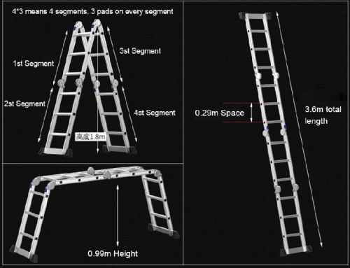 Self Supporting Extension Mobile Library Ladder