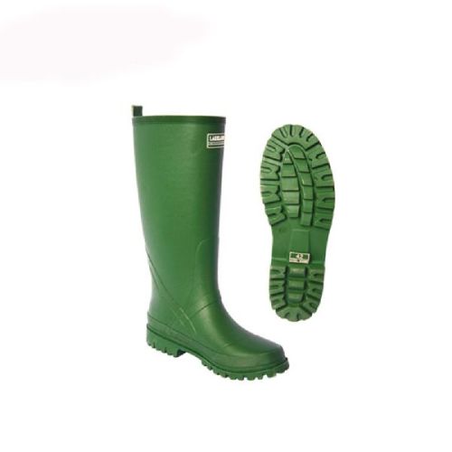 Green Pure Rubber Rain Boot With Label