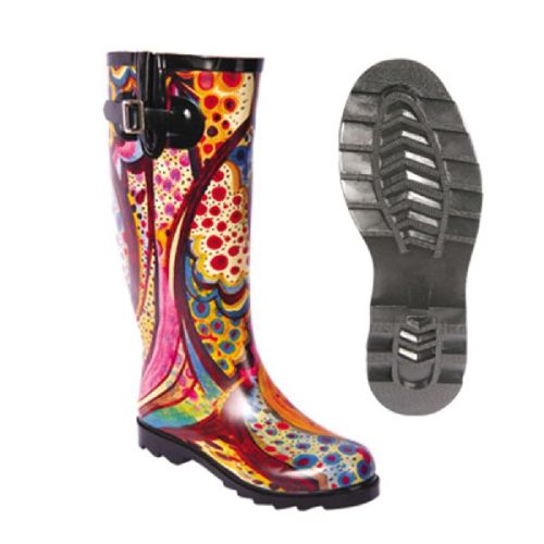 Women Rain Rubber Boot With Adjustable Buckle