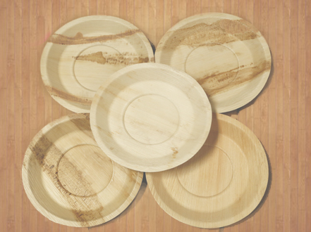 Plain Arecanut Leaf Plates 12inch, 6-8-10-12 Inches For Serving Food