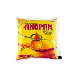 500ml Pouch Anupam Gold Mustard Oil, For Cooking, Form : Liquid