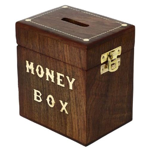 Square Wooden Money Boxes