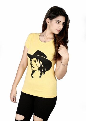 RASO T-shirt Round Neck Yellow-Women, Size : XS, XL