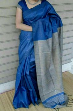 Tassar Ghiccha Pallu Silk Sarees, Gender : Female