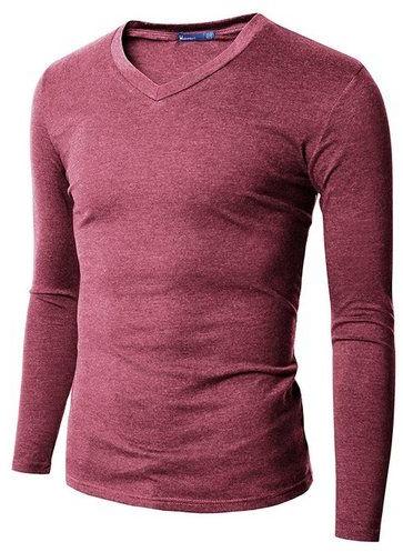 Mens V Neck Plain T-Shirts, Size : XL, XXL