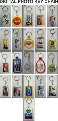Plastic Digital Photo Keychains, Pattern : Printed