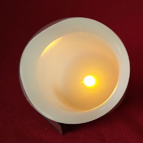 Ivory White Battery Operated Pillar Candle LED Light