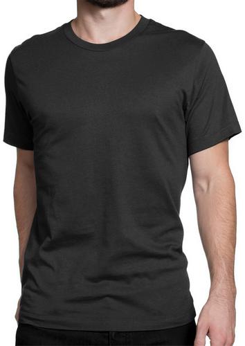 Mens Black Round Neck Plain T-Shirts