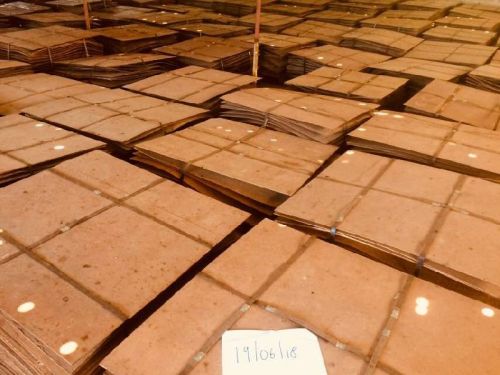 Copper cathodes, Thickness : 8-10mm