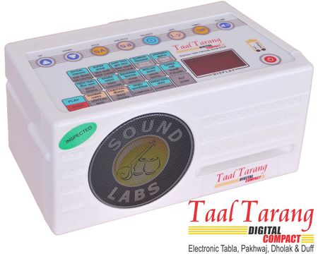 Taal Tarang Digital Compact Tabla, Color : White