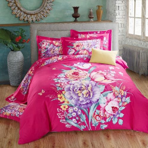 Plain Printed Bedding Set
