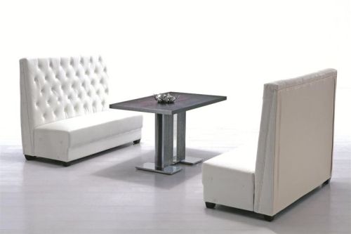 Metal Leather Restaurant Sofa Set, Color : White