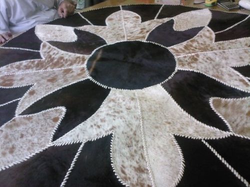 Handmade Leather Rugs, For Bathroom, Bedroom, Hotel Etc., Feature : Anti-Slip, Eco Friendly