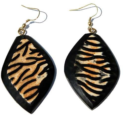 Hmc Polished Horn Earrings Casual, Party Wedding Antique