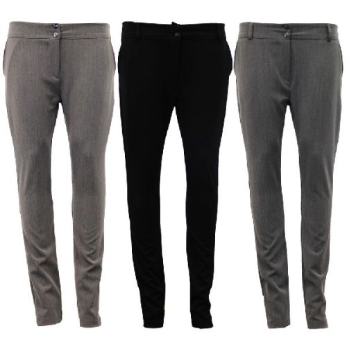 Plain Cotton Fabric Ladies Formal Pants, Technics : Woven