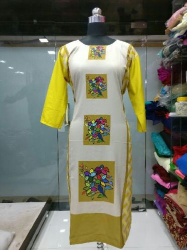 Printed Ladies Cotton Kurtis, Size : M, L.XL, XXL