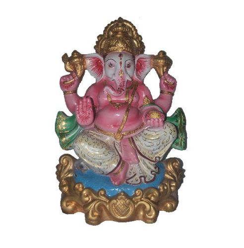 QEXCLUSIVE FIBER COLOURFUL LORD GANESHA STATUE