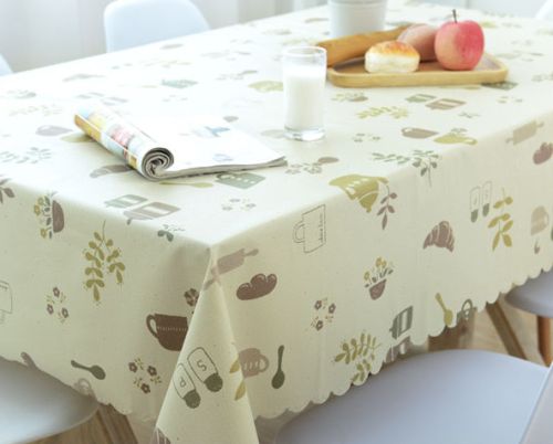 Natural pvc polyester backing Printed Table Cloth, Brand Name : RNPT