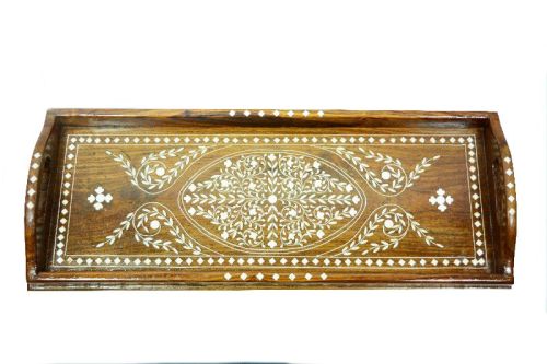 Indian Rosewood Brown Wooden Tray