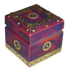 Carved Wooden Jewelry Box, Size : 6x4 Inches