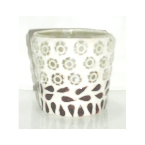 White Ceramic Pen Stand, For Decoration, Size : 6.7X6.7X6cm