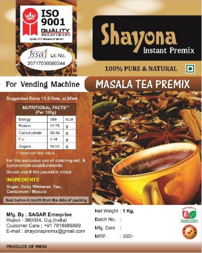 Shayona Masala Tea Premix, Certification : ISO Certified