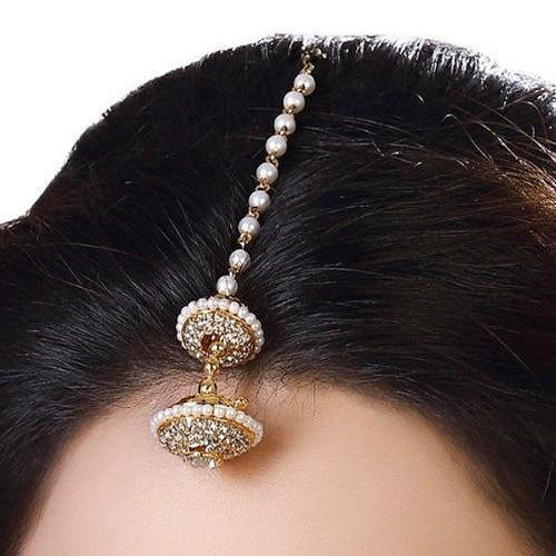 Priya Zinc Alloy Artificial Maang Tikka, Occasion : Anniversary, Engagement, Gift, Party