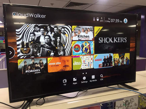 Black CloudWalker 139cm (55 Inch) Ultra HD (4K) LED Smart TV (55S