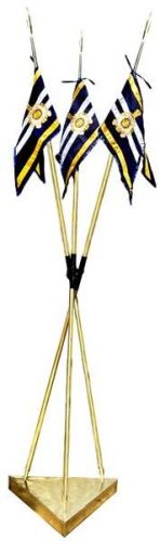 Brass Lancer Stand, For Flag Mounting, Size : 2 Mtr