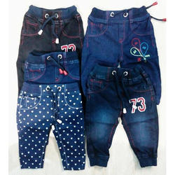 Denim Fabric Printed Kids Jeans, Feature : Color Fade Proof, Eco-Friendly, Breathable