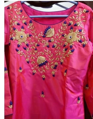 Embroidered Chiffon Designer Kurtis, Size : XL, XXL