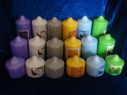 Color Pressed Pillar Candle