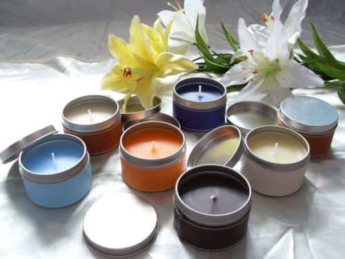 Different Fragrance Tin Candle