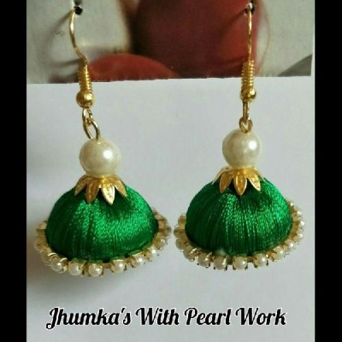 Silk Thread Jhumka, Occasion : Party, Anniversary, Wedding Etc.