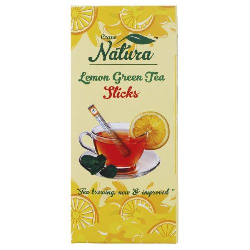 Crave Natura Lemon Green Tea Sticks, Certification : FSSAI