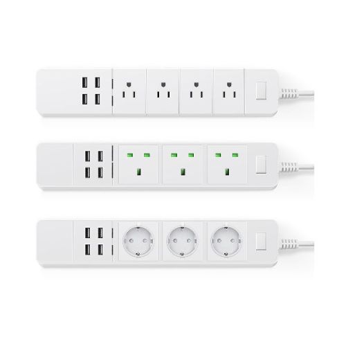 WiFi Power Strip (US/EU/UK), Packaging Type : white