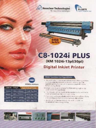 ALLWIN KONICA 1024i Flex Printing Machine, Size : 3.2meters