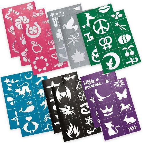 Kids Soft Reusable Face Paint Stencils