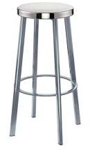 Polished Stainless Steel Stools, Color : Silver