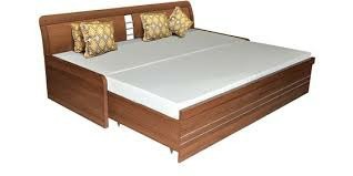 Solid Wood Sofa Cum Bed, For Living Room