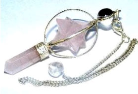 Rose Quartz Spinning Merkaba Pendulum