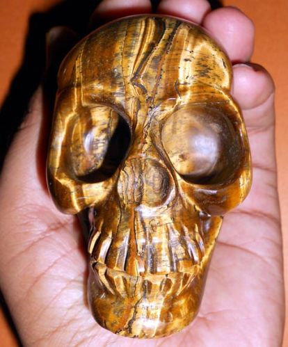 Tiger Eye Crystal Skulls