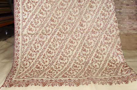 Embroidered Pure Pashmina Shawl, Size : 40×80 Inches