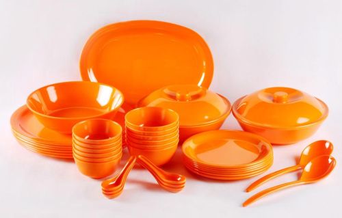 Orange Melamine Dinner Set