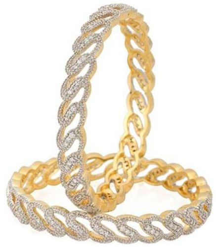 PENNY JEWELS Gold Plated American Diamond Beatuiful Bangles