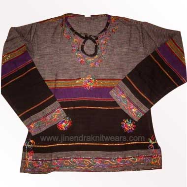 Ladies Kurti (Printed Black)