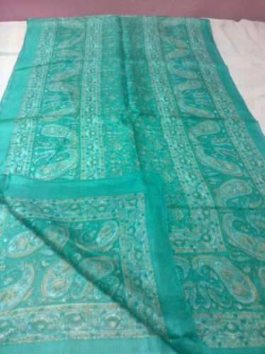 Kashmiri Printed Silk Scarves, Size : 50 CM X 180 CM